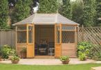 Summerhouse Victorian Pavilion średni 4 okna 235 x 326 z Gontem