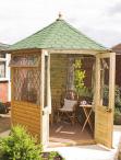 Summerhouse Georgian średni 2 okna 235 z gontem