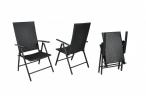 Zestaw mebli ogrodowych ALU 080S 030 ANTHRACITE krzesłą