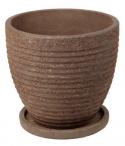 Donica Terraza 28.013.28  donica z podst. 240 x 280 mm ceramiczna Brąz
