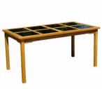 Stół prostokątny Black -Top (Teak+Granit)