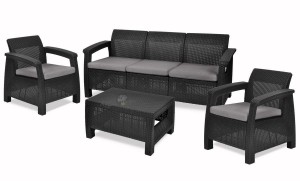 Meble ogrodowe Corfu Set Max - Grafit / Szare