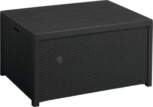 Stół ogrodowy ze skrzynią Arica Rattan Table grafitowy