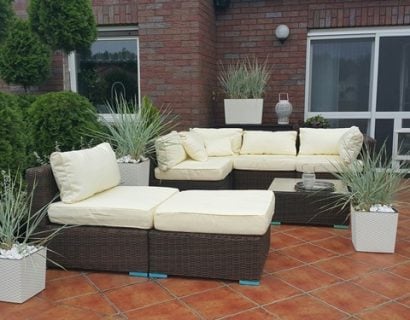 Meble ogrodowe technorattan Ligurito Brown Elite Ecru