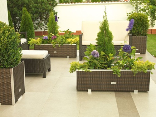 Donice ogrodowe z technorattanu Rattan Art