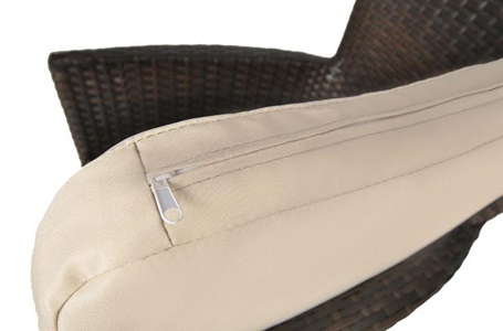 Fotel technorattanowy z poduszką San Remo Brown