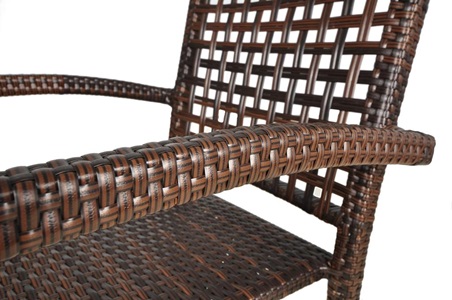 Krzesło technorattanowe Roca z ażurowym oparciem