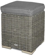 Pufa z technorattanu Trivento Dark Grey