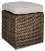 Pufa technorattanowa STEEL Brown