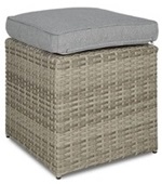 Pufa technorattanowa STEEL Dolphin Grey