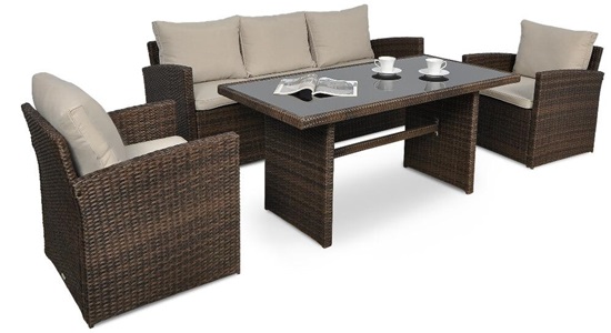 Zestaw technorattanowy STELVIO Brown