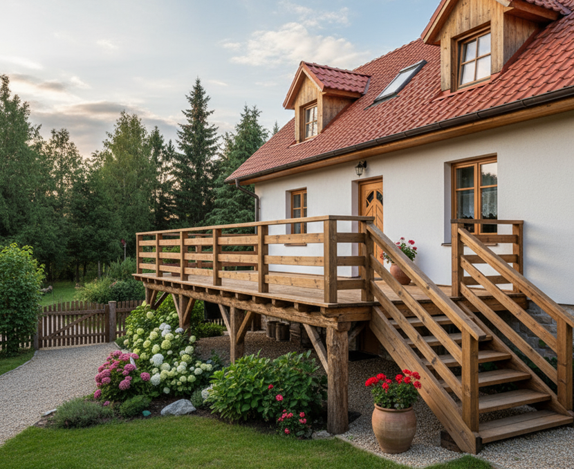 Taras drewniany na słupach – jak zbudować?