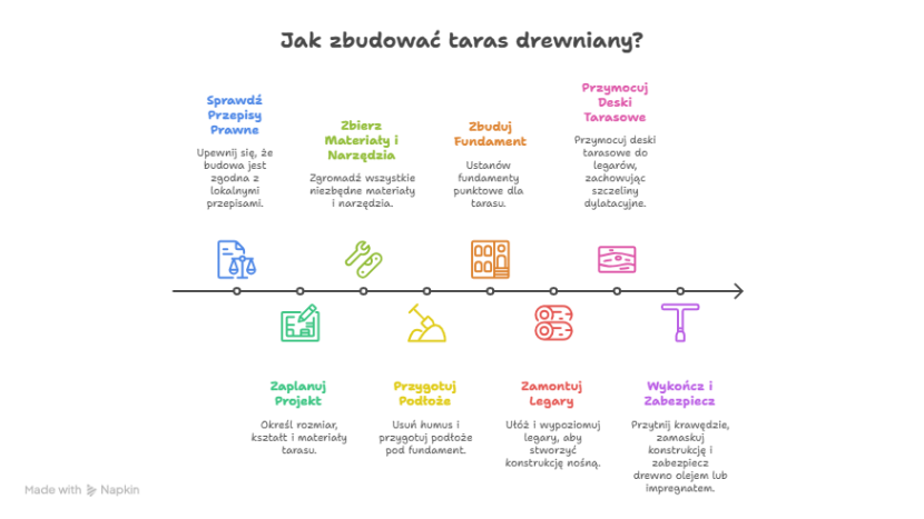 jak wykonać drewniany taras