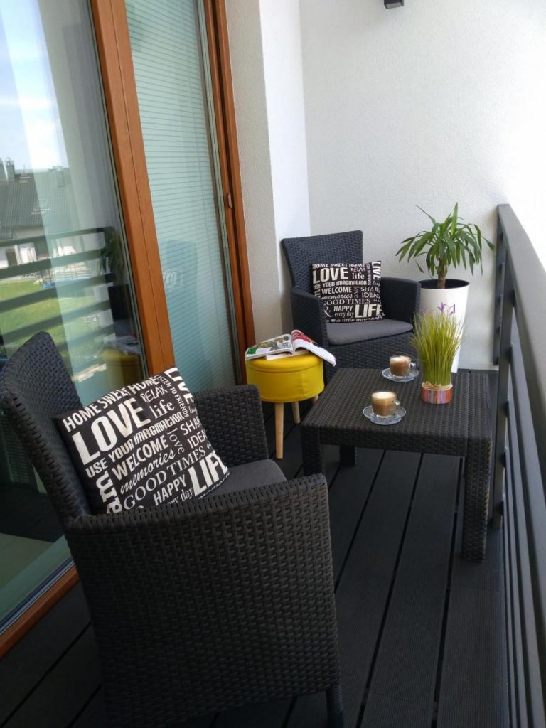 aranżacja rosario balcony set grafitowy zestaw balkonowy
