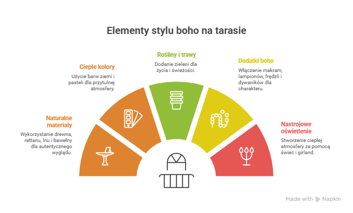 Elementy boho - infografika