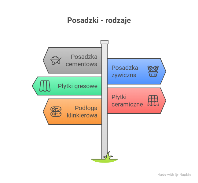 Posadzki do garażu - infografika