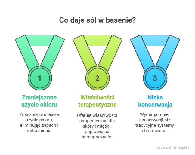 Infografika - co daje sól w basenie