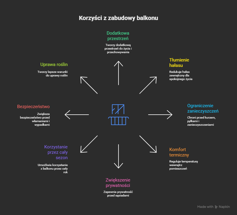 Korzyści zabudowy balkonu