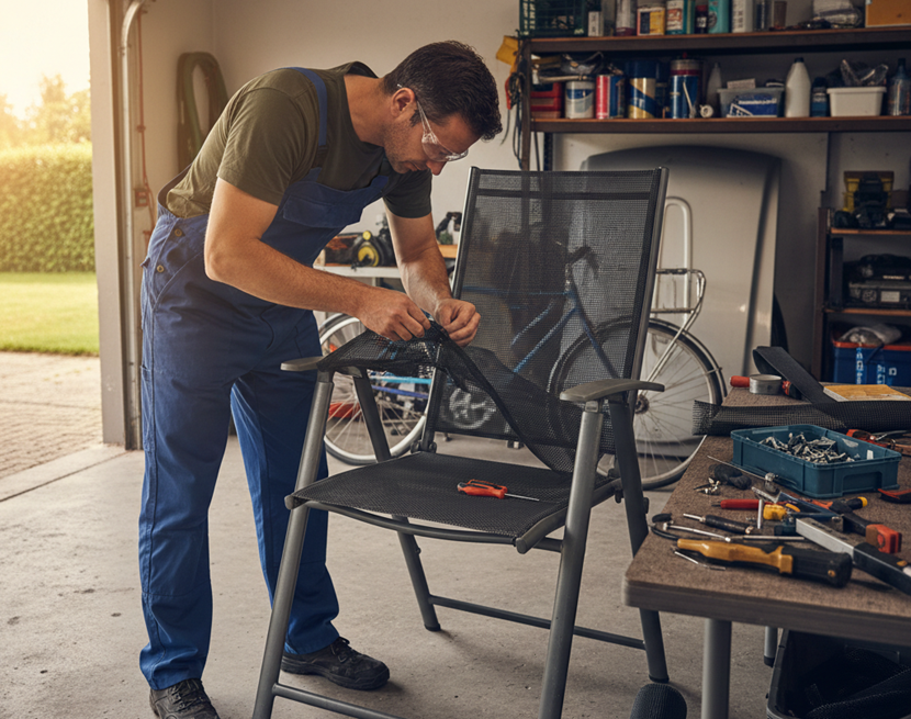 Jak naprawić krzesło ogrodowe z siatki?