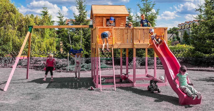 Plac zabaw dla dzieci z drewnianym domkiem My Space XL Move