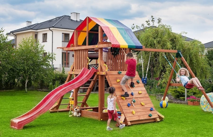 Huśtawka ze zjeżdżalnią do ogrodu Fungoo Rocket Move+