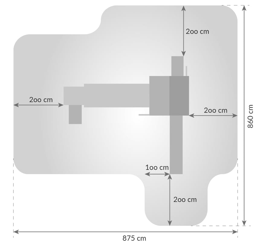 Plac zabaw dla dzieci drewniany mostek Rainbow Fortress Tip - wymiary