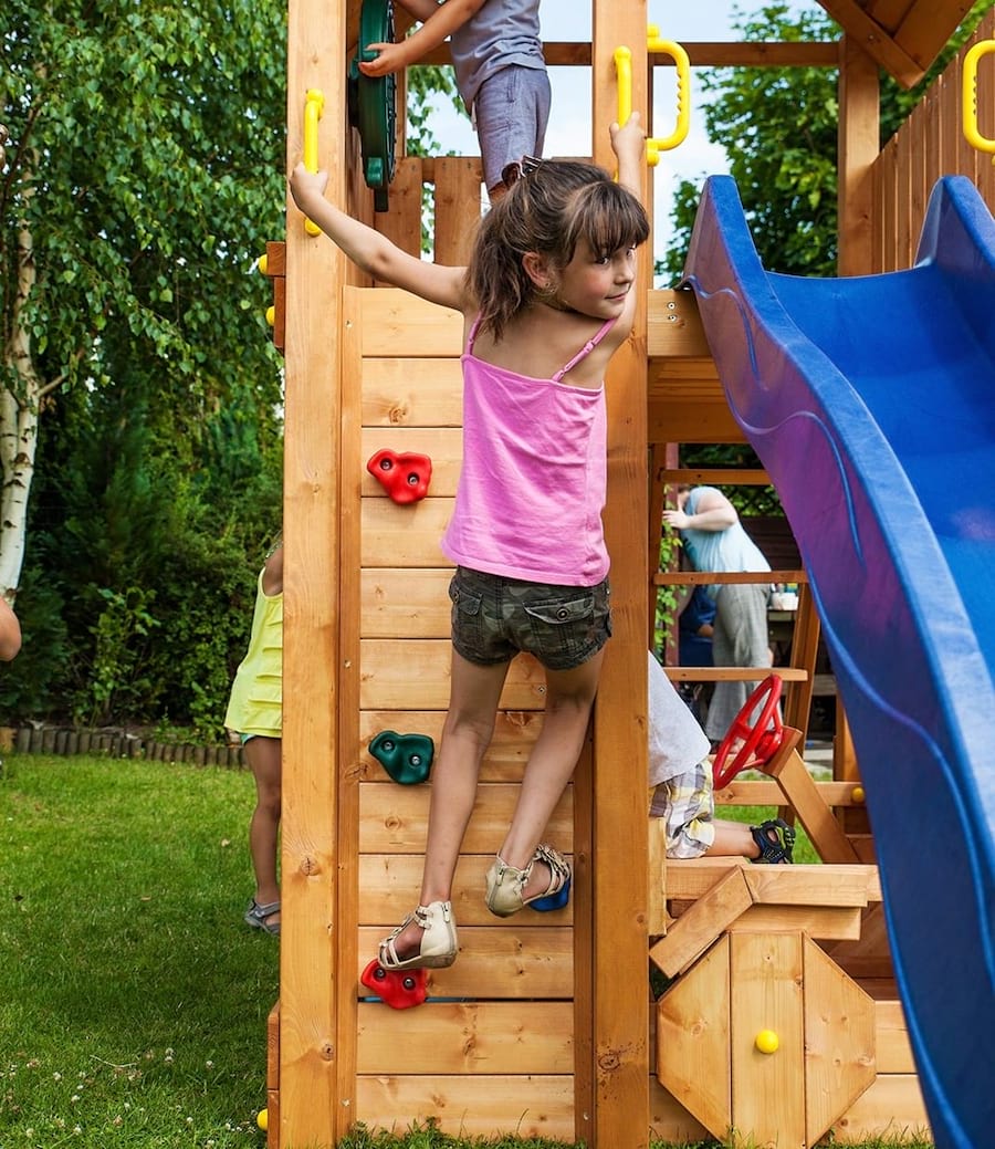 Plac zabaw z drewna dla dzieci do ogrodu Spider Fortress