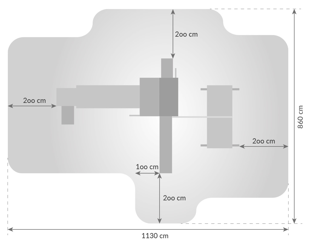 Drewniany plac zabaw ścianki wspinaczkowe Maxi Fun Gym - wymiary