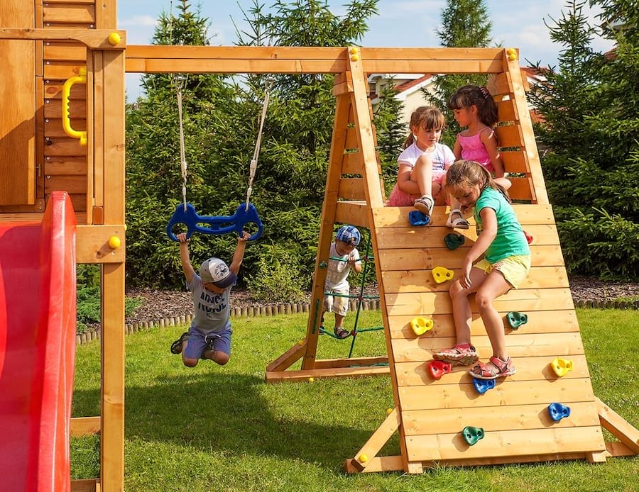 Drewniany plac zabaw ścianki wspinaczkowe Maxi Fun Gym