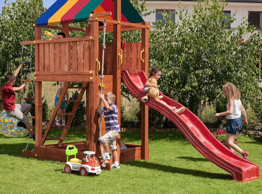 Plac zabaw do ogrodu ze zjeżdżalnią Fungoo Paradise