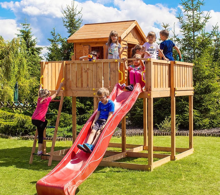 Plac zabaw dla dzieci zjeżdżalnia i domek Fungoo MySpace XL