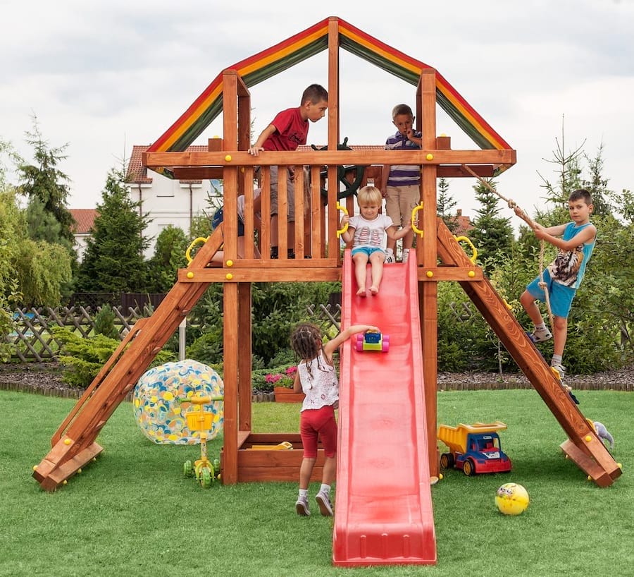 Duży plac zabaw do ogrodu dla dzieci Fungoo Rocket