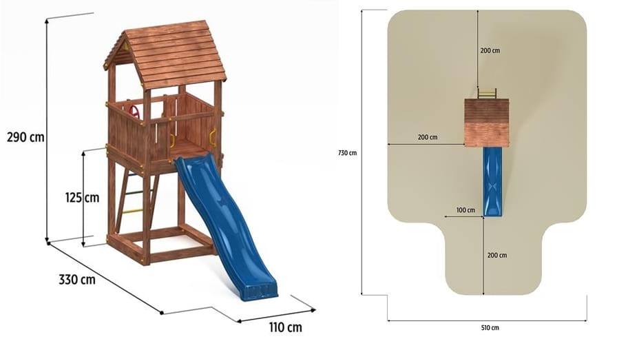 Plac zabaw dla dzieci ze zjeżdżalnią Fungoo Junior