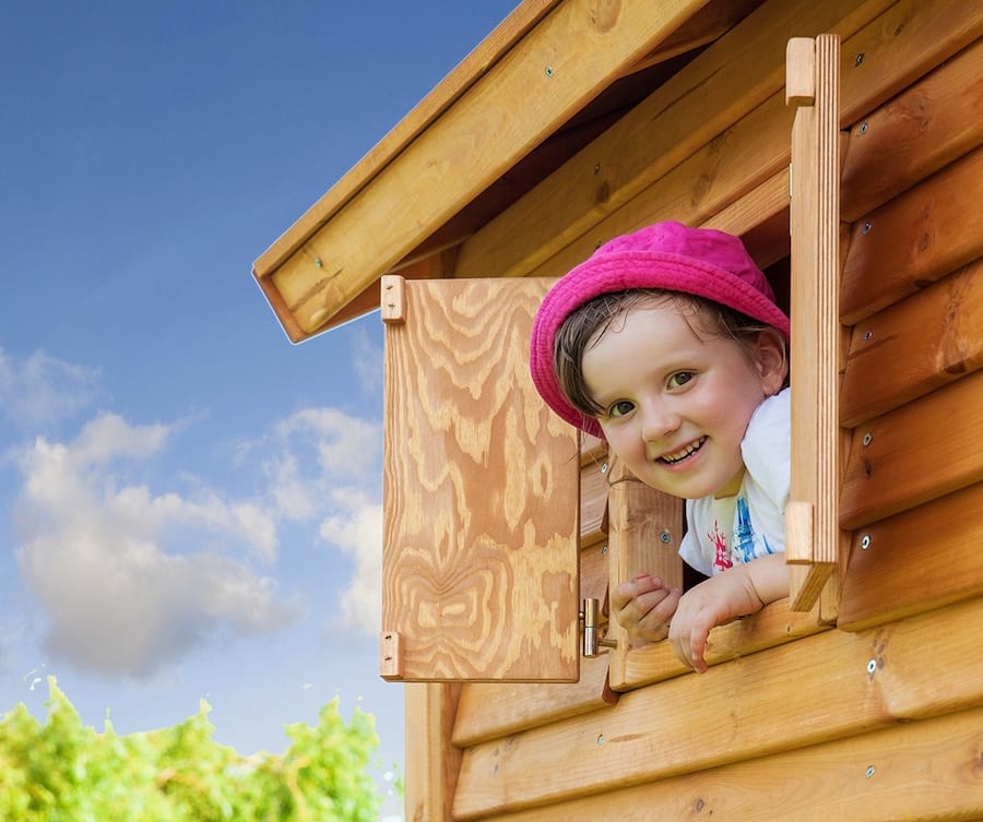 Drewniany domek ogrodowy dla dzieci Fungoo MyPlace