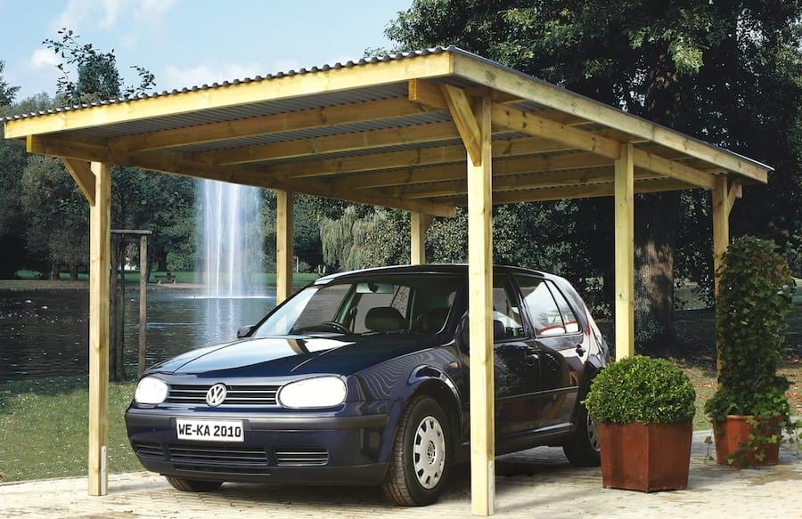 Wiata samochodowa z drewna Krokus