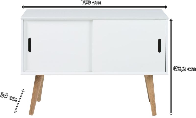 Actona Mitra komoda biała do sypialni - wymiary