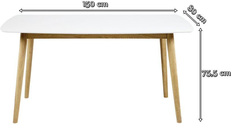 Actona Nagano stół dębowy nowoczesny - wymiary