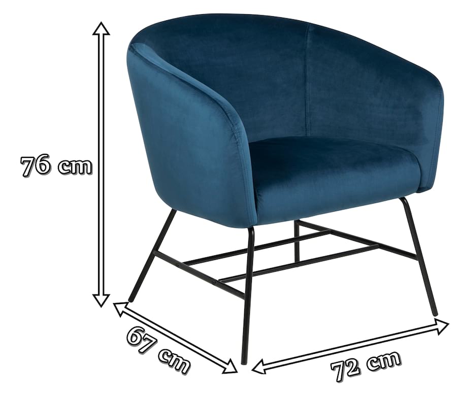 Fotel Actona Ramsey - wymiary