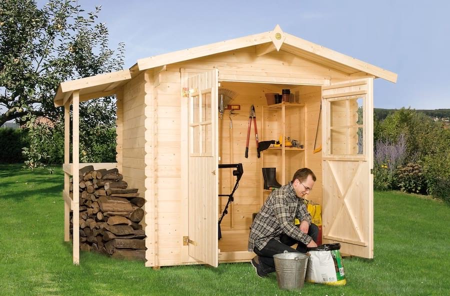 Drewniany domek narzędziowy Bławatek 216x266