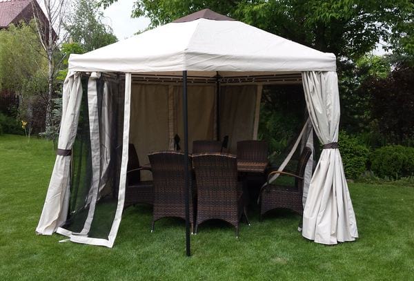 Pawilon ogrodowy z moskitierą Samos Ecru