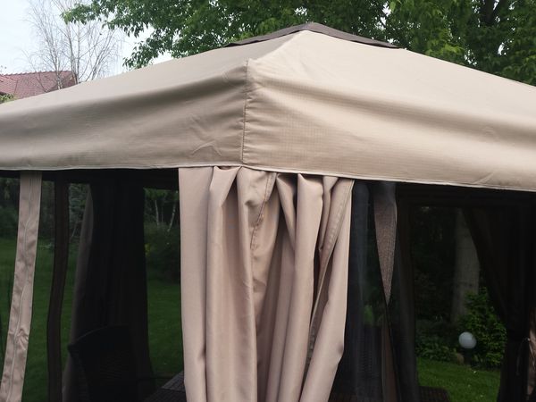 Pawilon ogrodowy z moskitierą Samos zbliżenie na strukturę