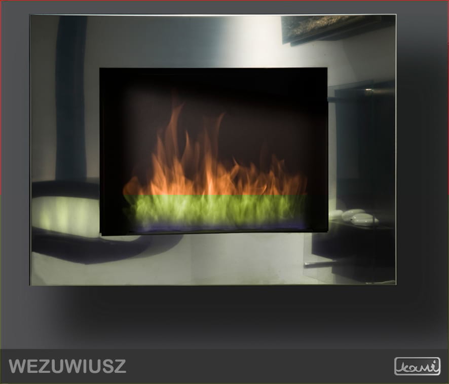 Biokominek Kami Wezuwiusz Inox Mirror