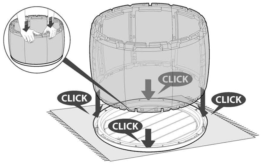 Stolik Circa Curver brązowy - instrukcja montazu