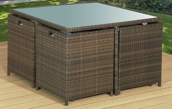 Cristallo zestaw mebli stołowych złożony w kostkę