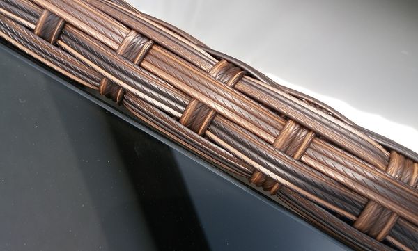 Plecionka technorattan Cristallo na zbliżeniu