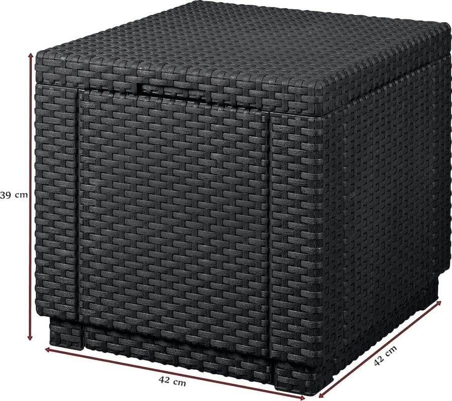 Wymiary siedziska ze schowkiem Cube Keter