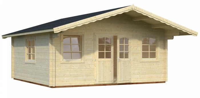 Drewniany domek kwadratowy GRZEGORZ C 5x5 (24,6 m2)