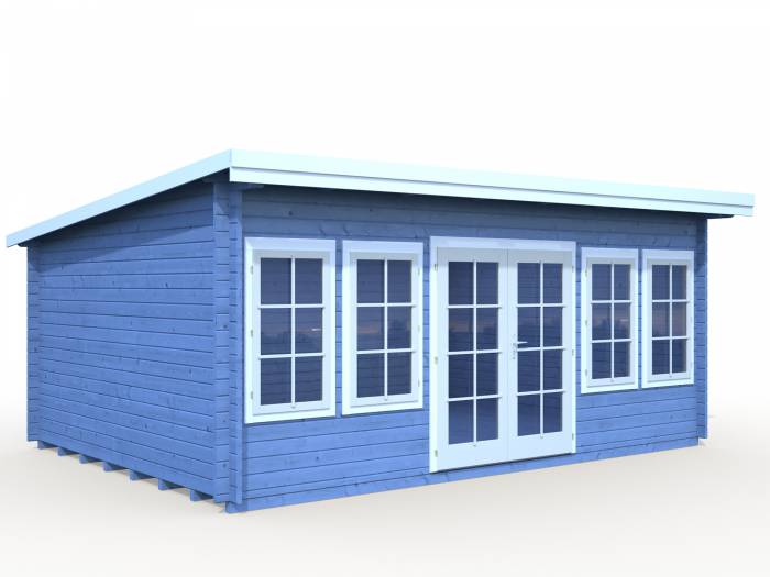 Drewniany domek na wąską działkę KAMIL C 5,5x4 (19,4 m2)