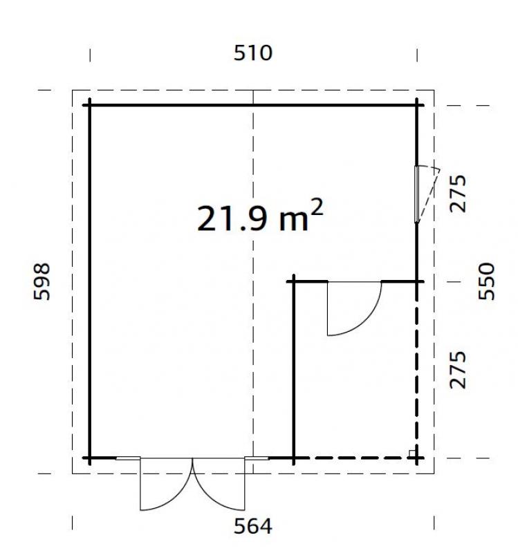 Letniskowy domek na działkę KUBA C 5x6 (21,9 m2)