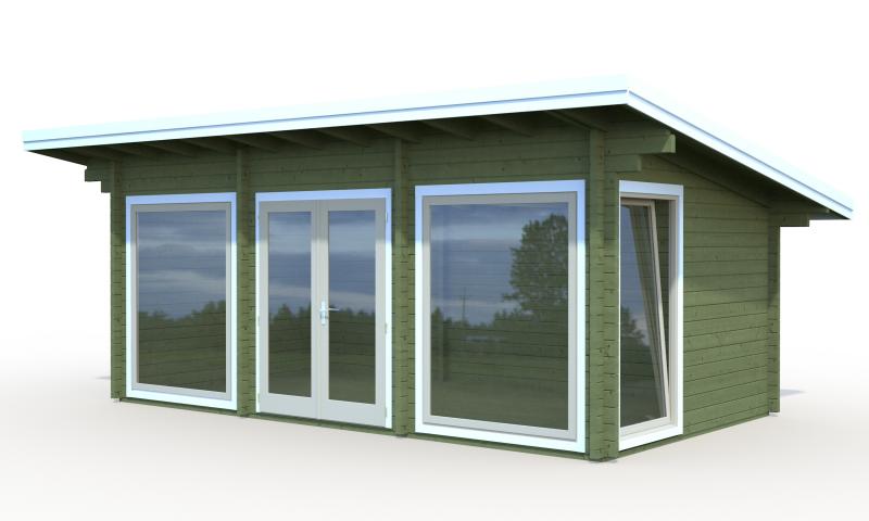 Letniskowy domek ogrodowy PATRYK A 6,5x3,5 (19,7 m2)